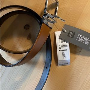 Men’s reversible leather belt from England